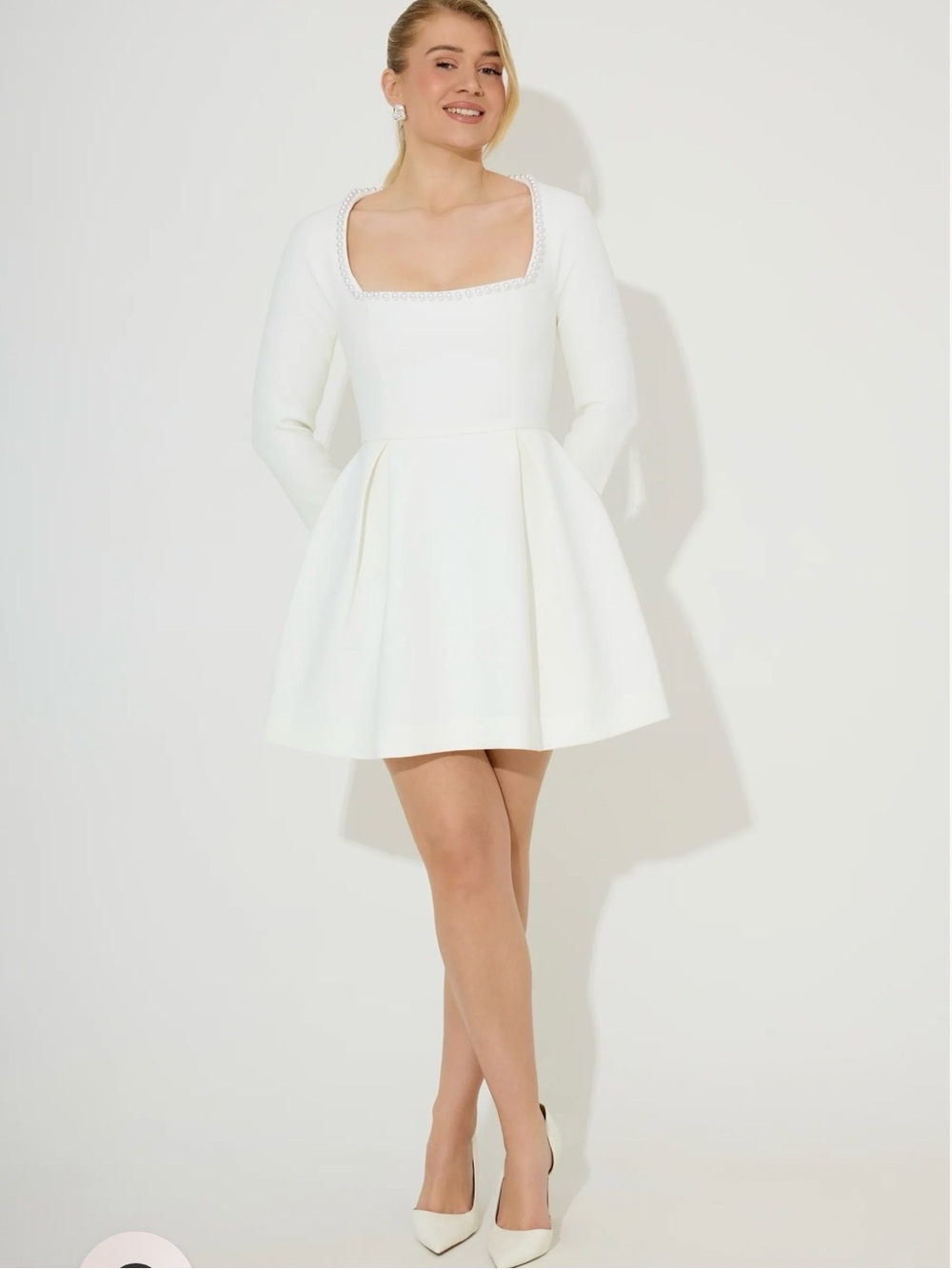 Odd Muse Pearl White Mini Dress
